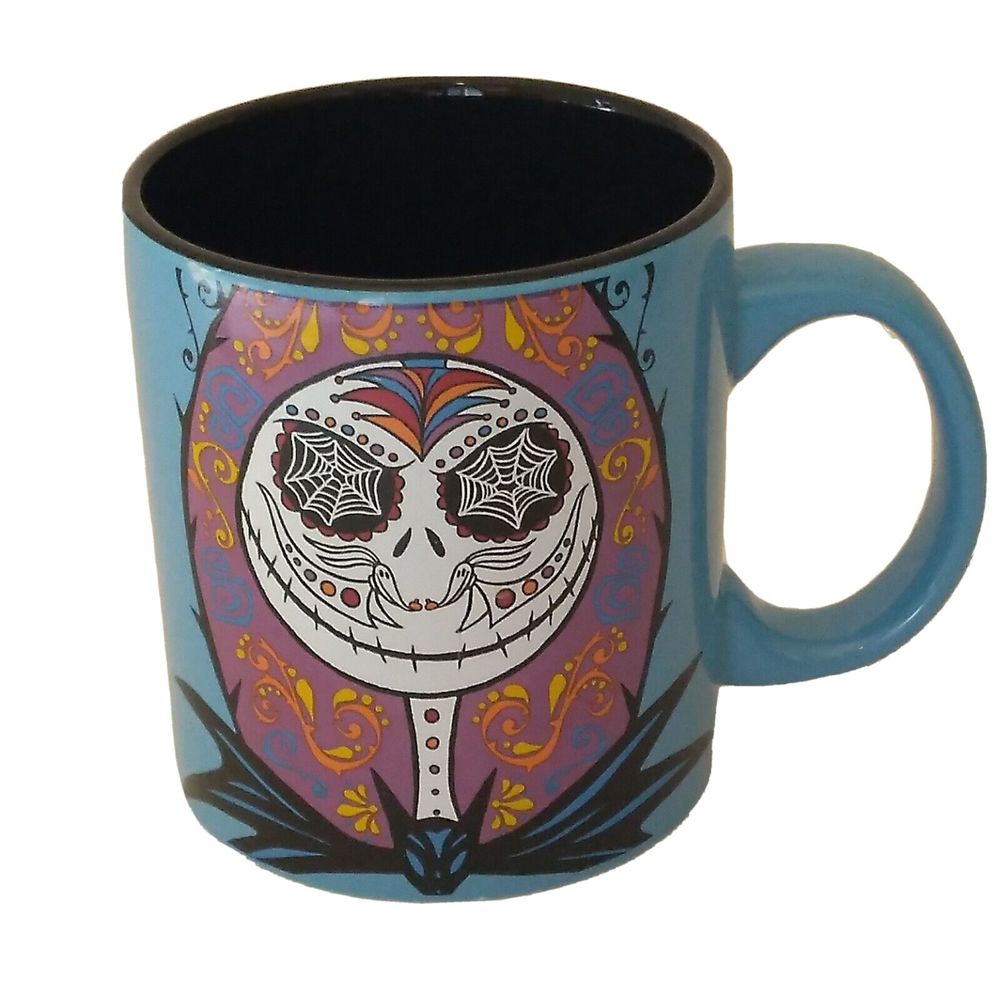 Disney Nightmare Before Christmas Day Of The Dead Sugar Skull Jack & Sally Mug